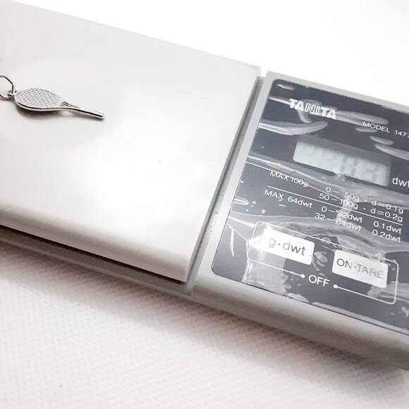 NEW .3 grams Sterling Silver Racquet Charm - Picture 2 of 6